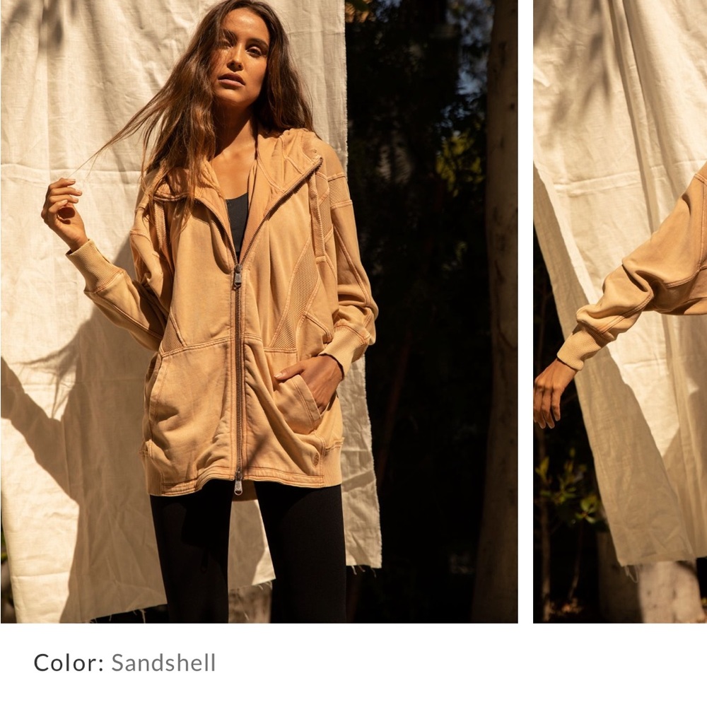 Free people movement hoodie size XS. Peachy nude color